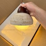 Đèn thả đá Travertine, đèn thả đầu giường