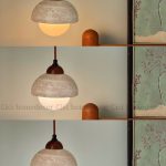 Đèn thả đá Travertine, đèn thả đầu giường