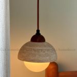 Đèn thả đá Travertine, đèn thả đầu giường