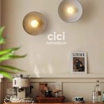Đèn treo tròn tường 𝐧𝐨̣̂𝐢 𝐭𝐡𝐚̂́𝐭 𝐂𝐢𝐜𝐢 trang trí phong cách tối giản Nhật Bản